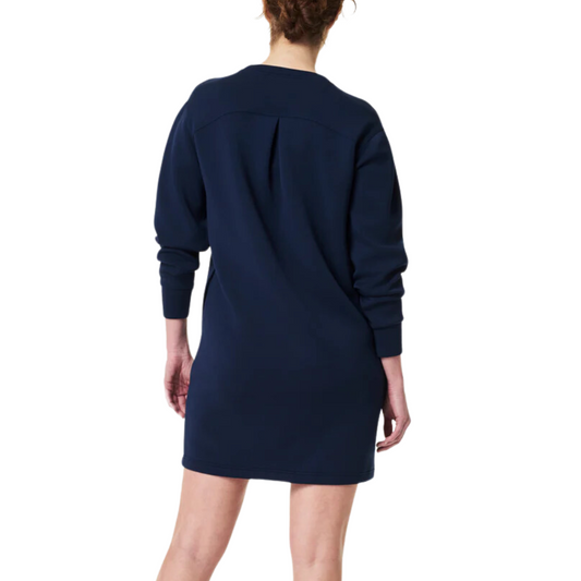 AIRESSENTIALS CREW NECK DRESS NAVY