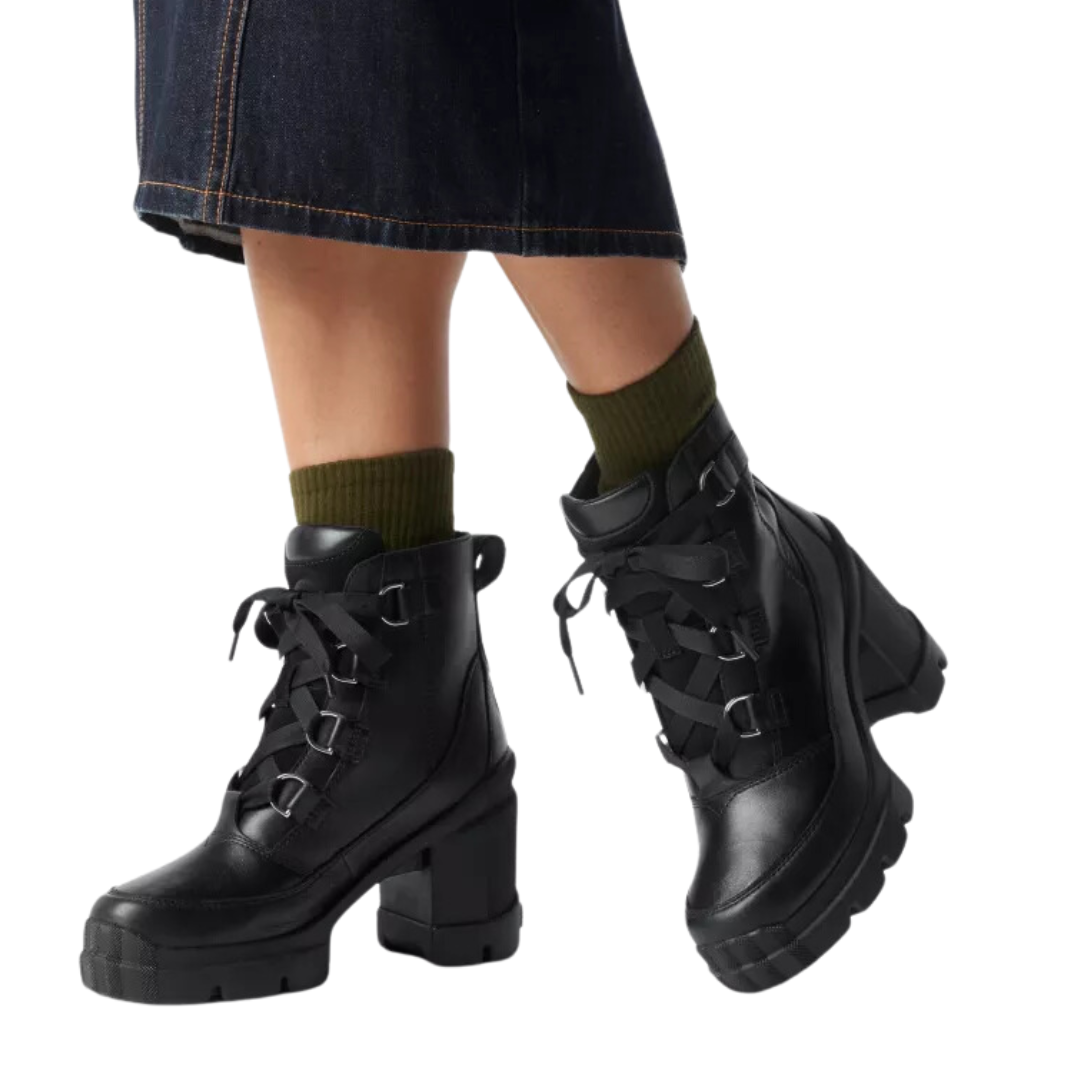 CARIBOU HEEL LACE BLACK