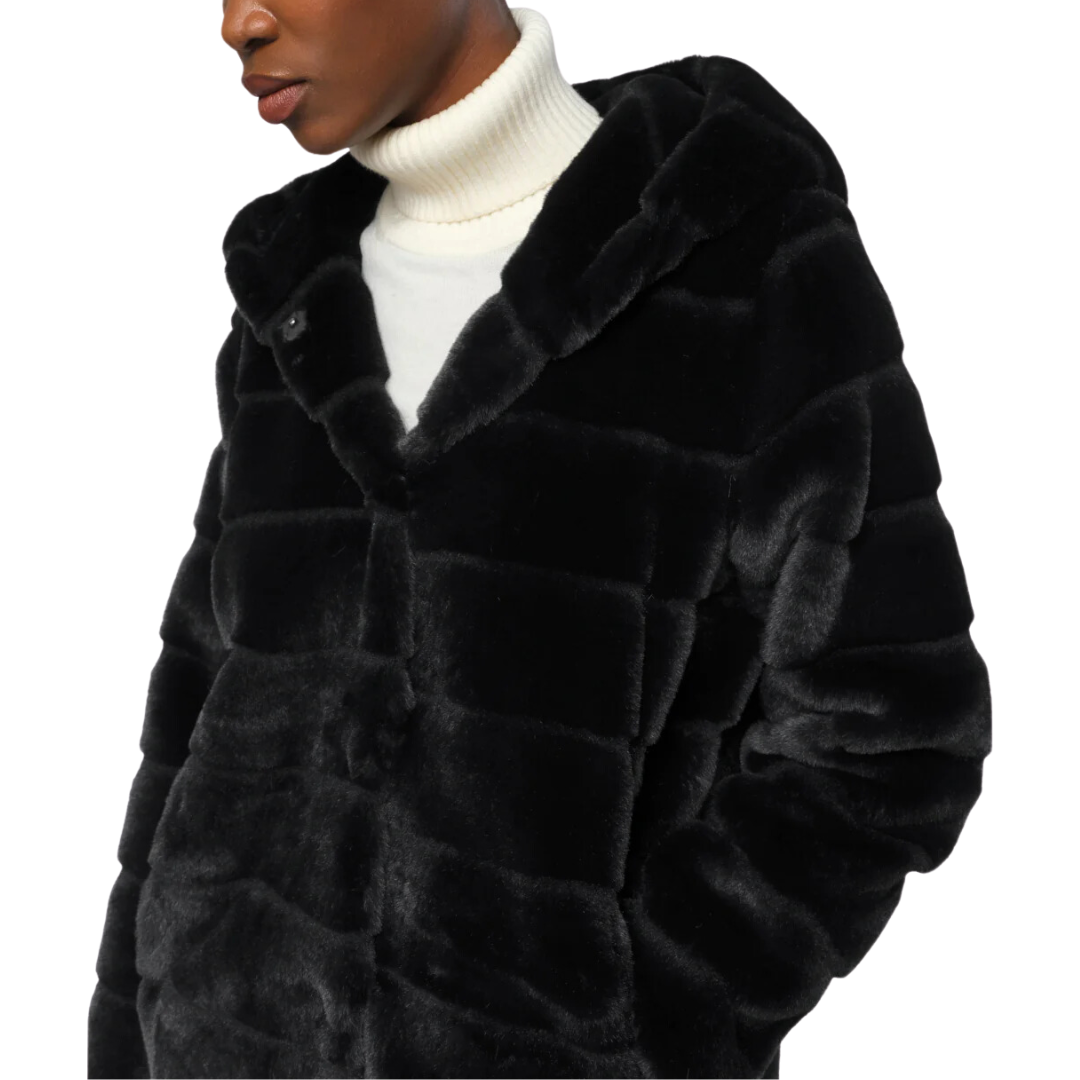 GOLDY HOODIE COAT NOIR