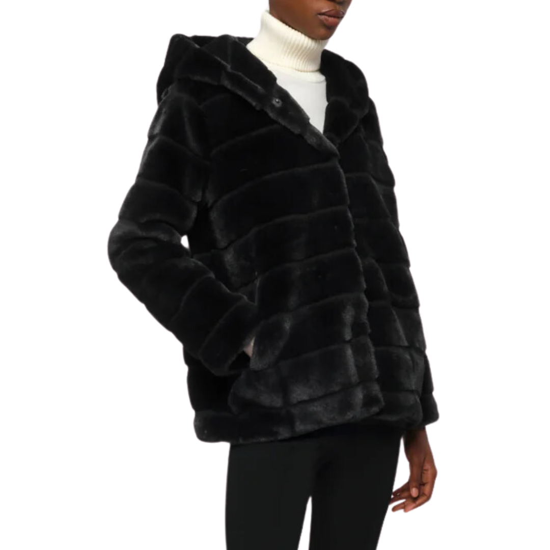 GOLDY HOODIE COAT NOIR