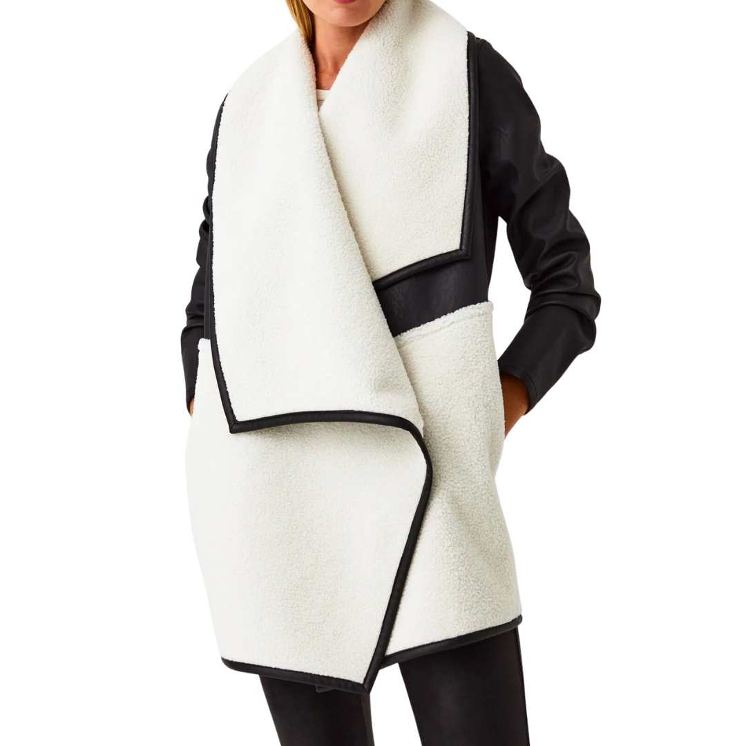 Long black 2025 fleece coat