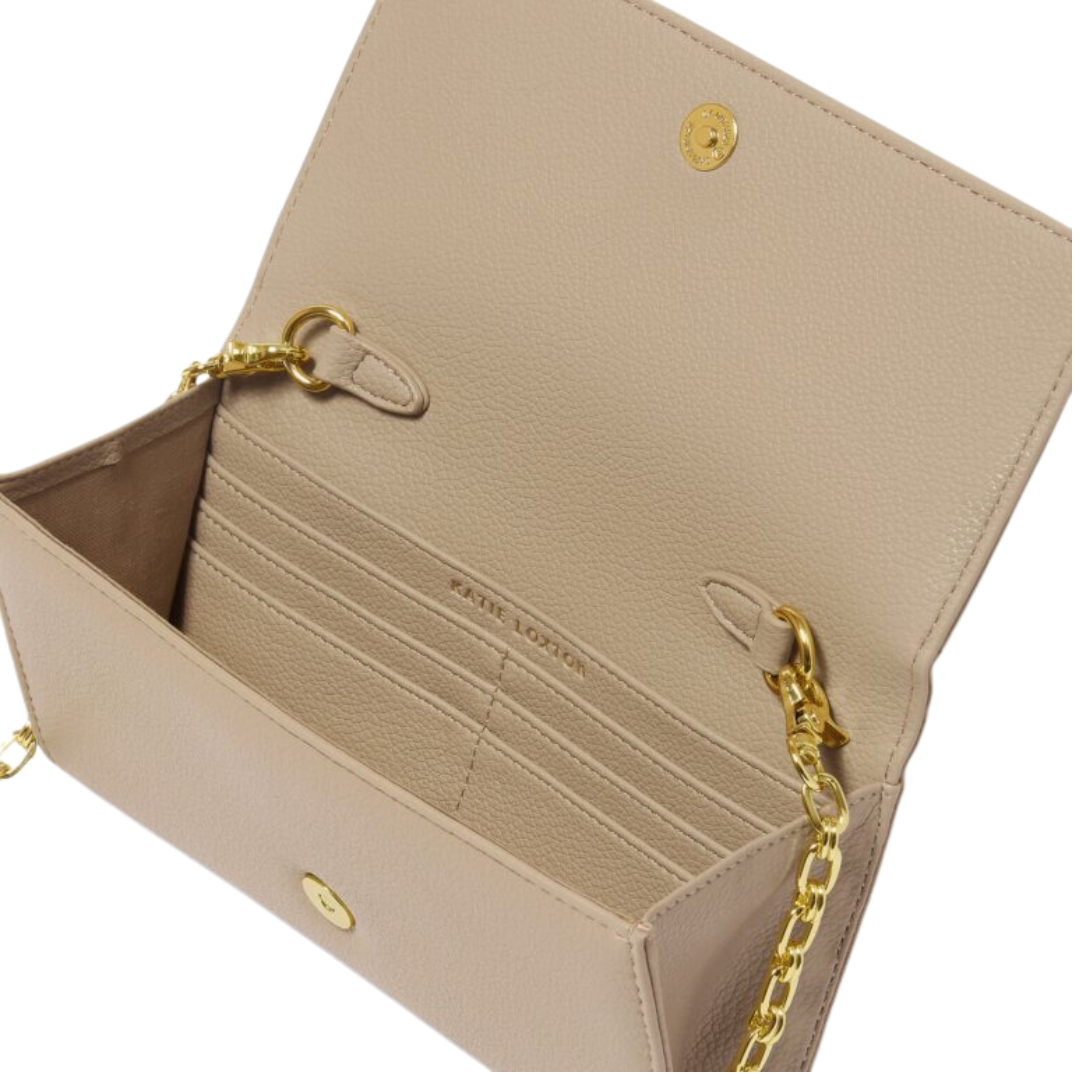 RUBI CHAIN CROSSBODY TAUPE