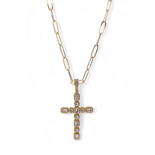 HEAVENLY CROSS NECKLACE