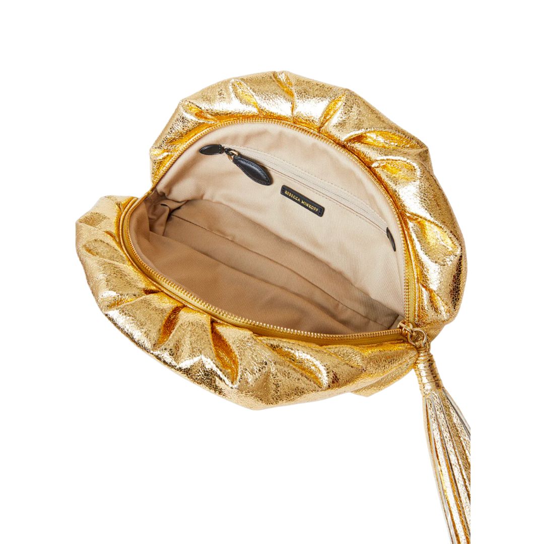 RUCHED CLUTCH GOLD