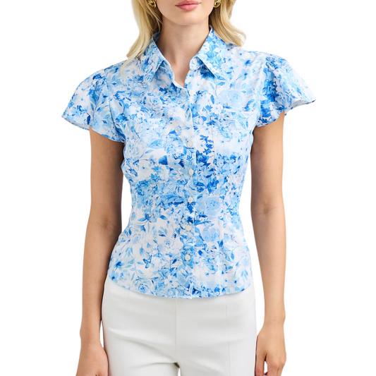 FRANCESCA FLORAL POPLIN SHIRT