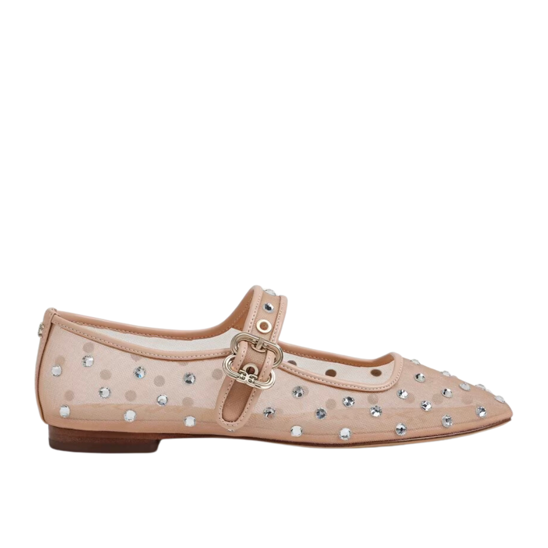MICHAELA SHINE MESH MARY JANE FLAT