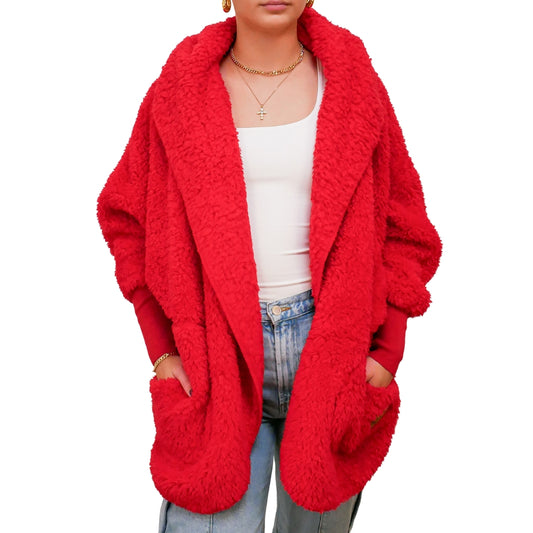 CANDY APPLE SHERPA WRAP