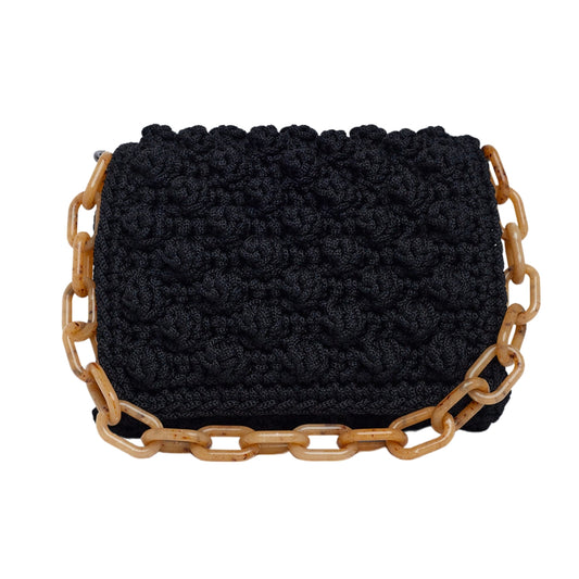 BLACK BUBBLE TORTOISE CHAIN