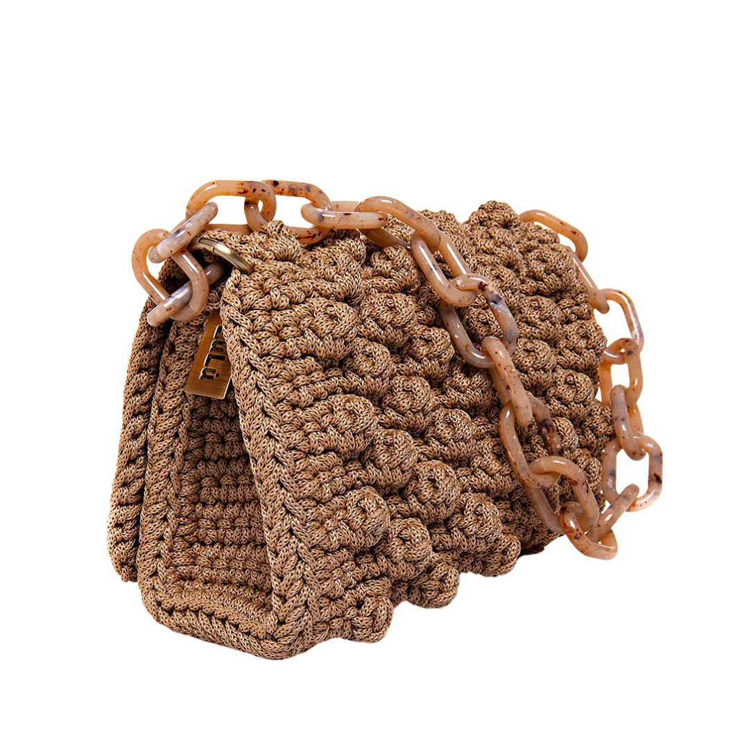 BEIGE BUBBLE TORTOISE CHAIN