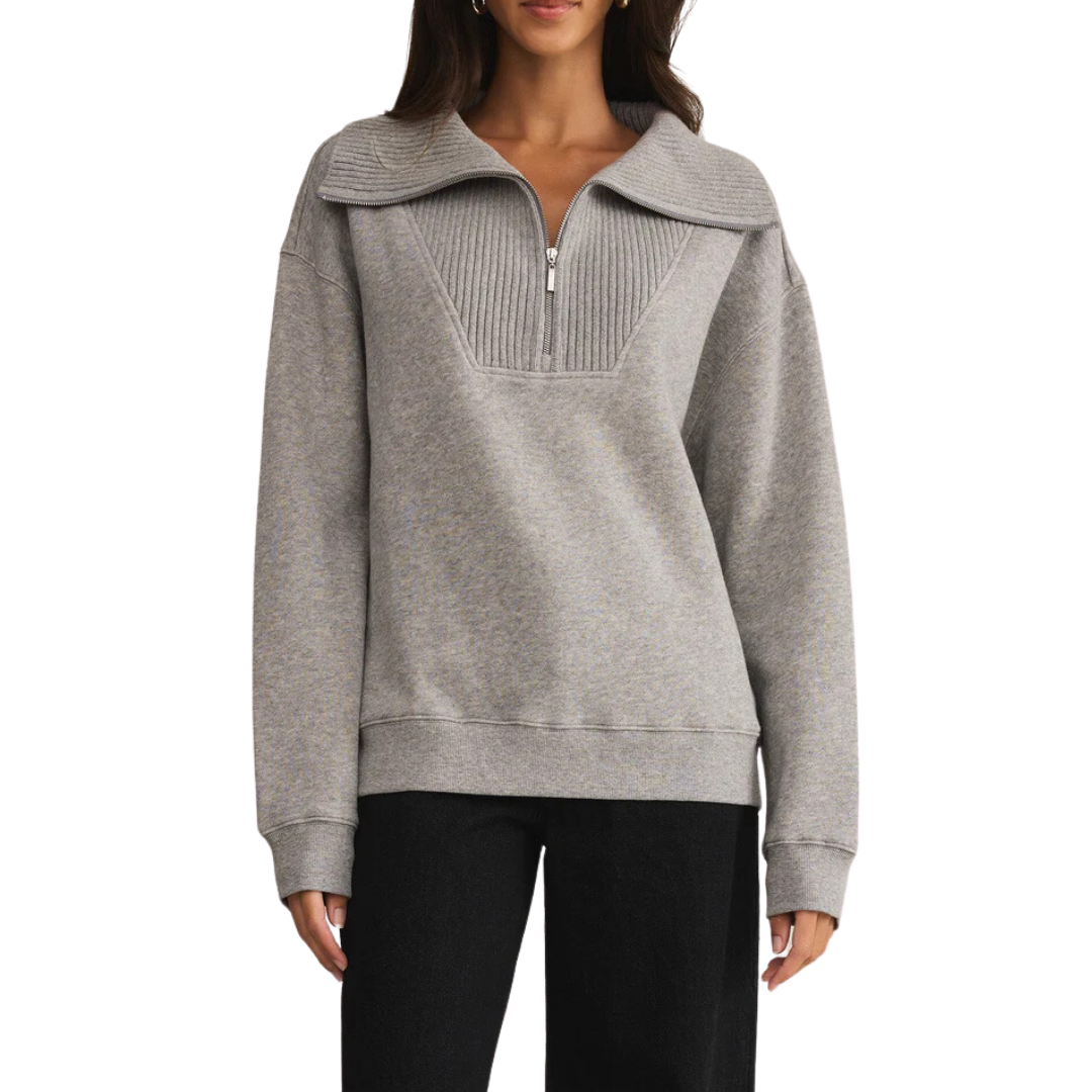SONATA FLEECE SWEATSHIRT HEATHER GREY