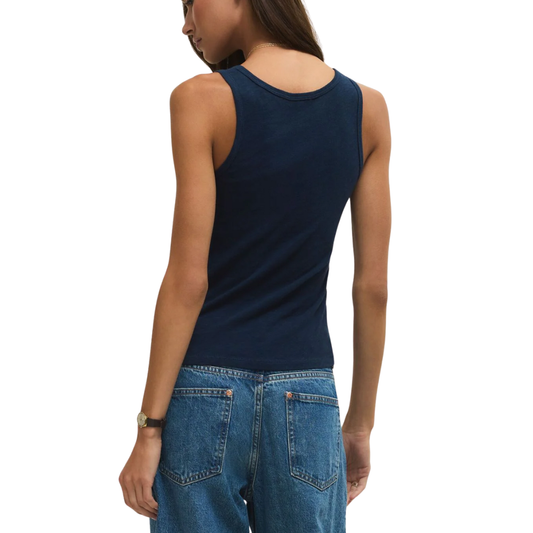 CLASSIC SLUB SCOOP TANK INDIGO