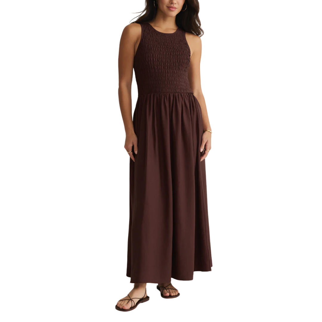 JUNIPER MAXI DRESS CHOCOLATE CHERRY