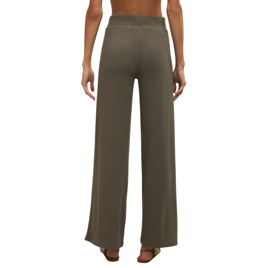 RANAE RIB PANT KHAKI GREEN