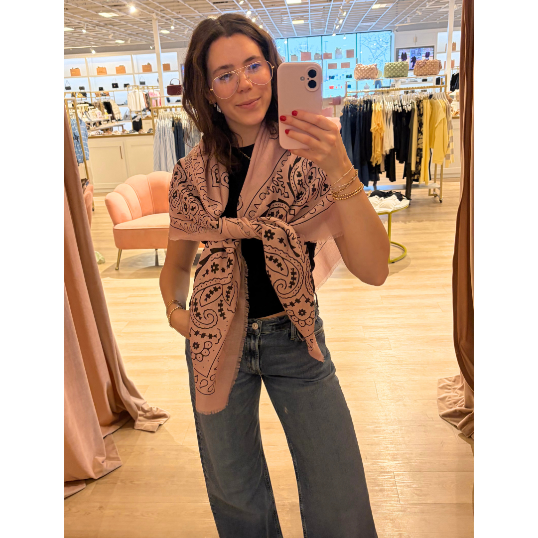 FLORA BANDANA SCARF PINK