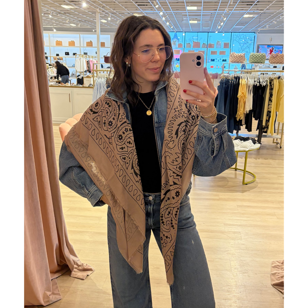 FLORA BANDANA SCARF MOLE