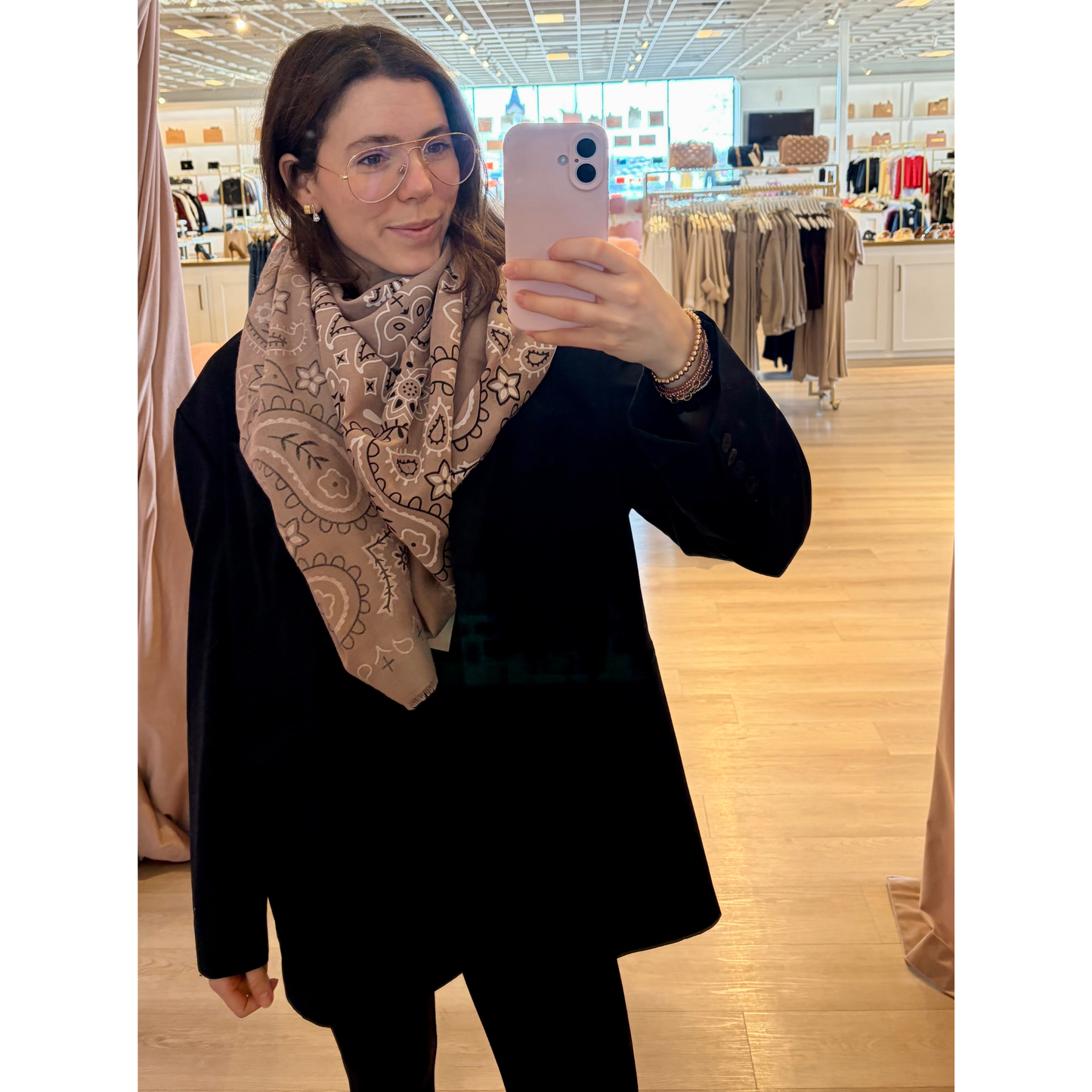 VERA BANDANA SCARF TAUPE