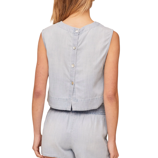 BOXY BUTTON BACK TOP LIGHT SUNSPRAY WASH