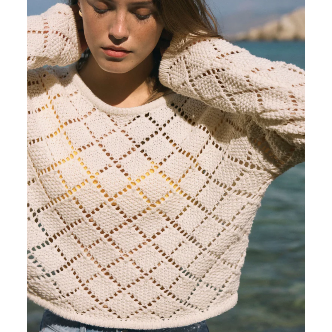 HULLEN CROCHET SWEATER CLOUD