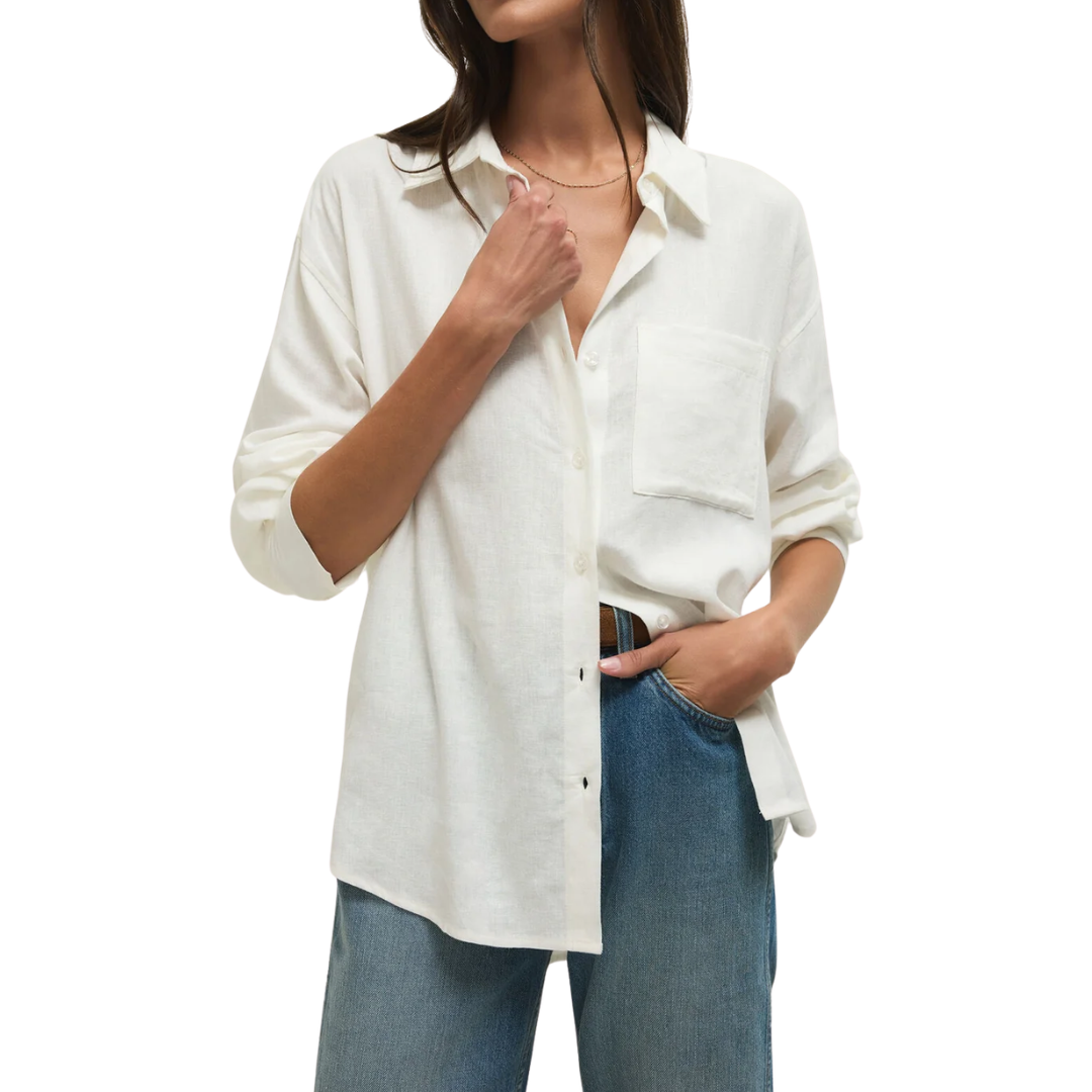 ALFIE BUTTON UP SHIRT WHITE