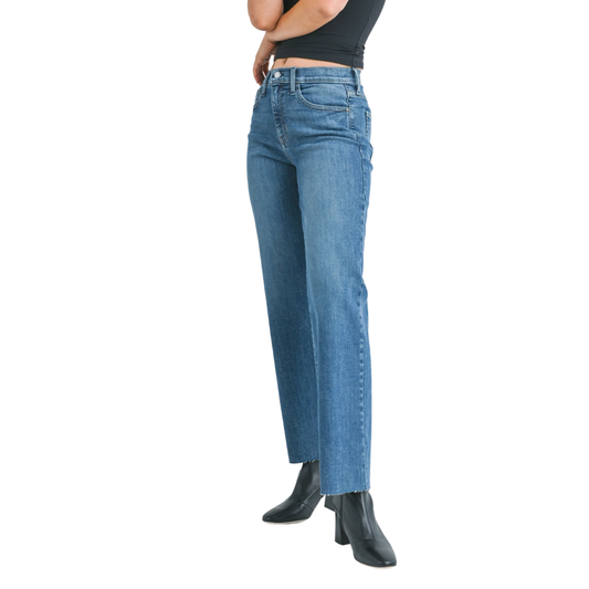 SLIM PALAZZO JEAN DARK WASH