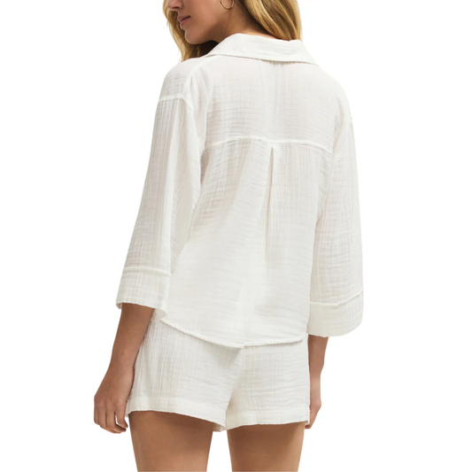 HELENA GAUZE SHIRT WHITE