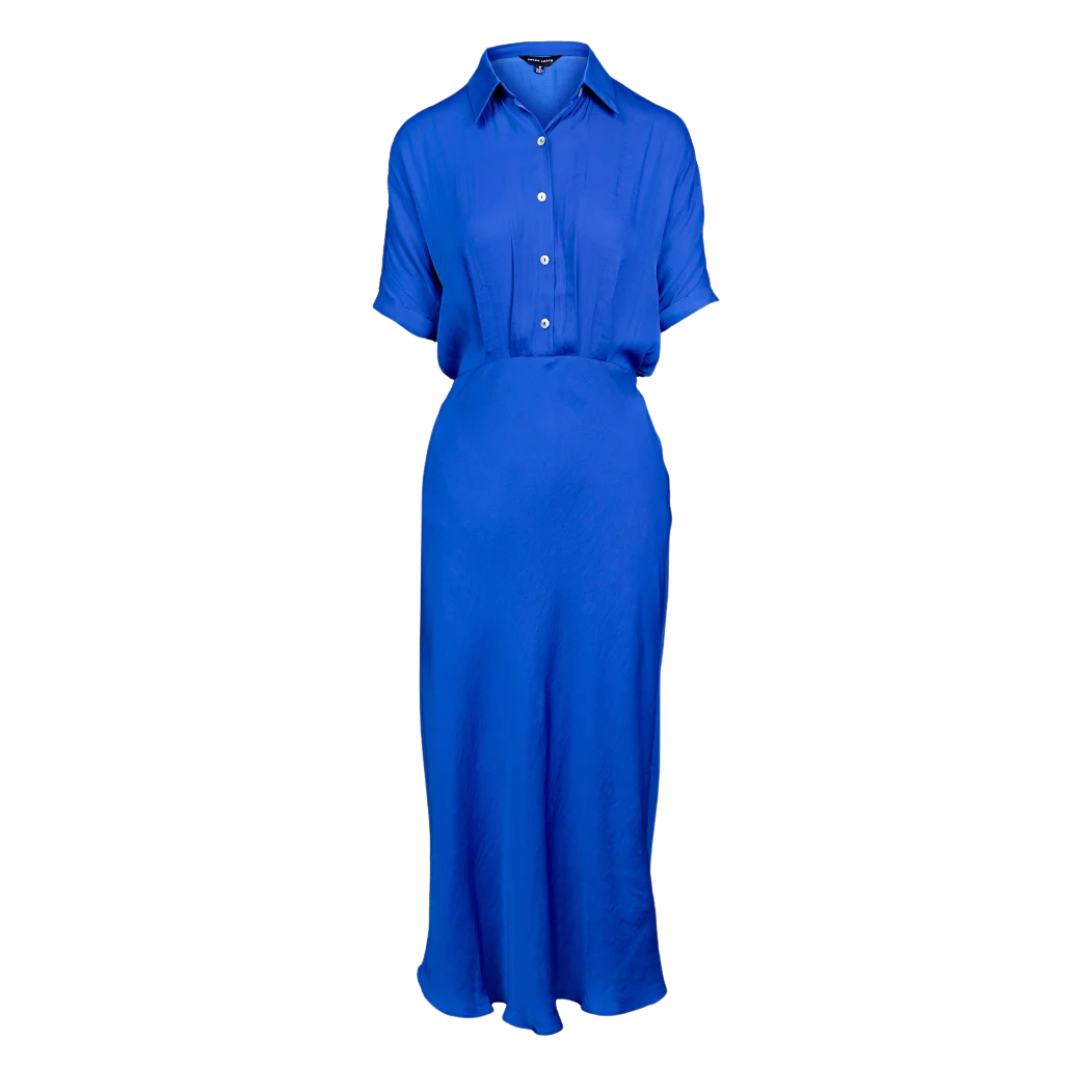 BELLA BUTTON UP MIDI SHIRT DRESS CAPRI
