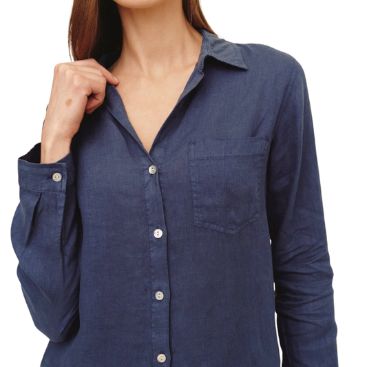 LONG SLEEVE POCKET BUTTON DOWN MIDNIGHT SURF