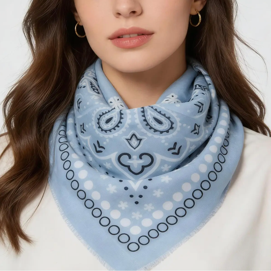 COLETTE BANDANA SCARF BLUE