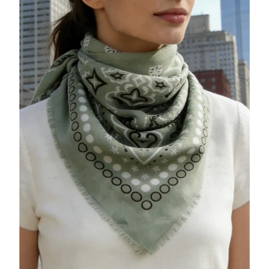 COLETTE BANDANA SCARF GREEN