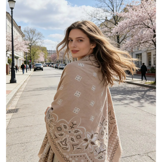 COLETTE BANDANA SCARF BEIGE