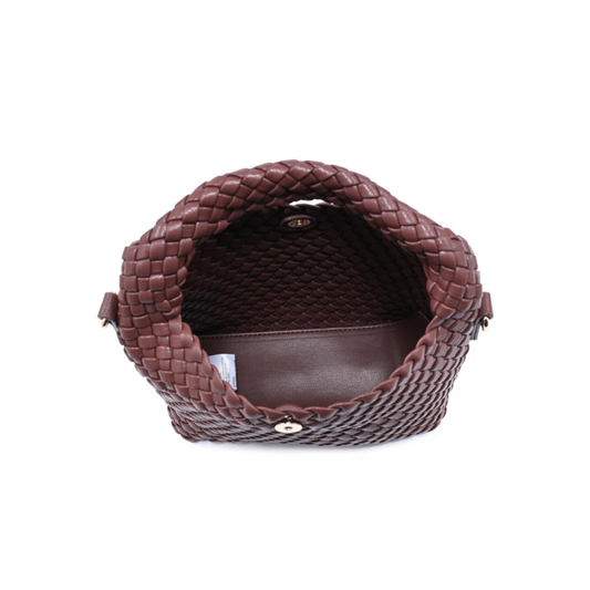 JESSAMINE WOVEN CROSSBODY CHOCOLATE