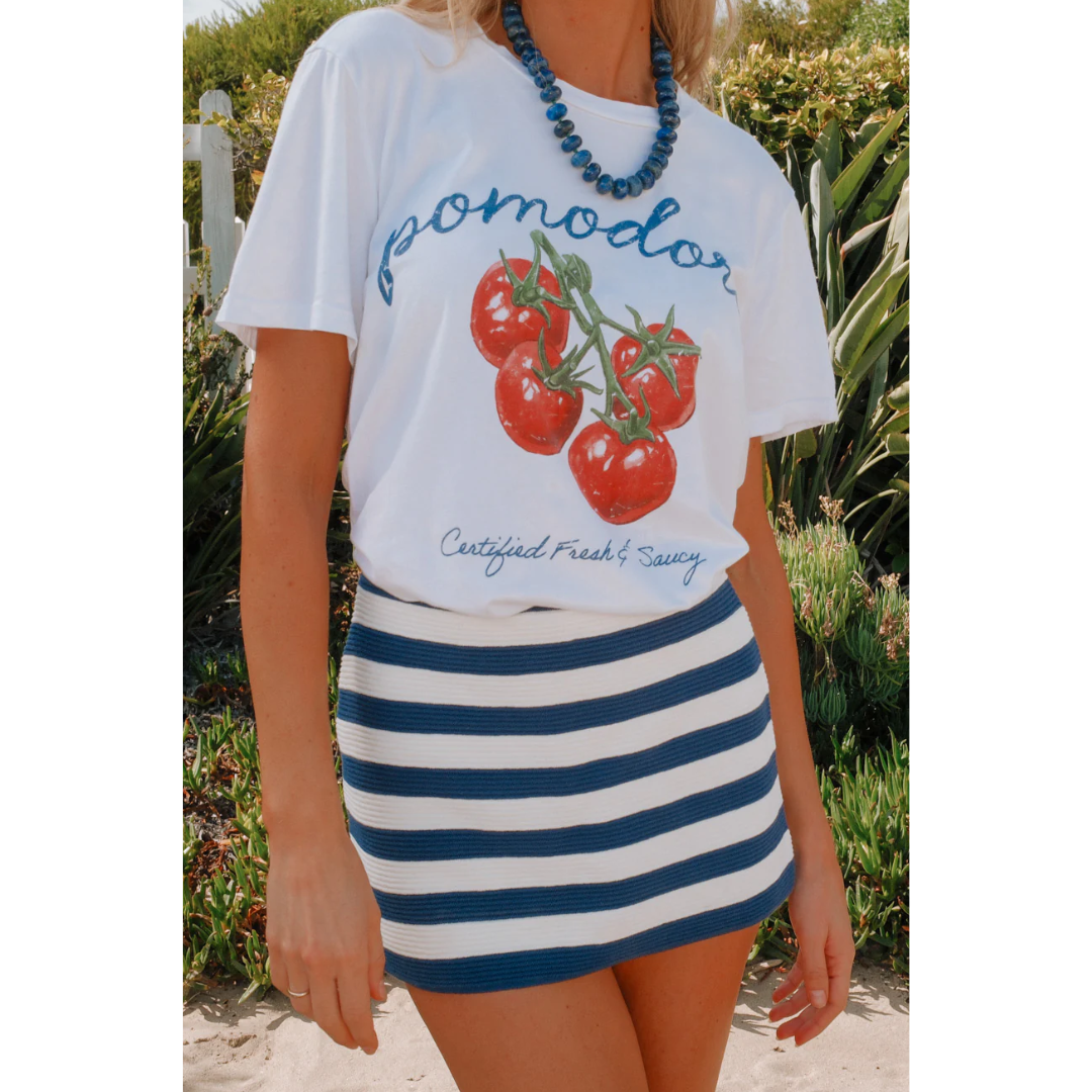 ALL NIGHT SKORT NAVY STRIPE