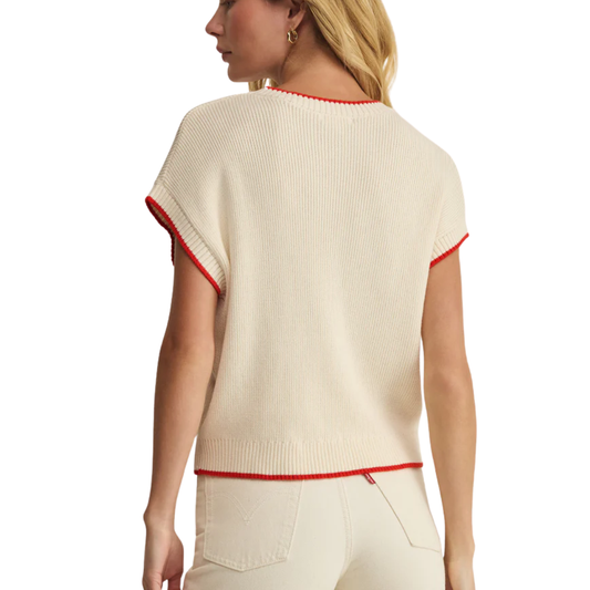 SLEEVELESS PATRIOT SWEATER CLOUD