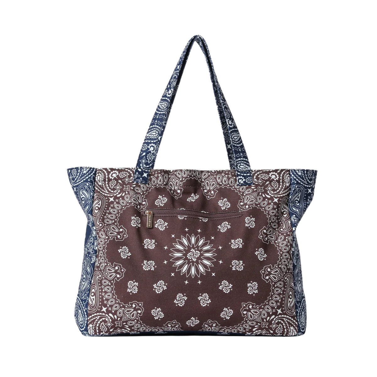 BAILEY BANDANA TOTE BROWN/NAVY