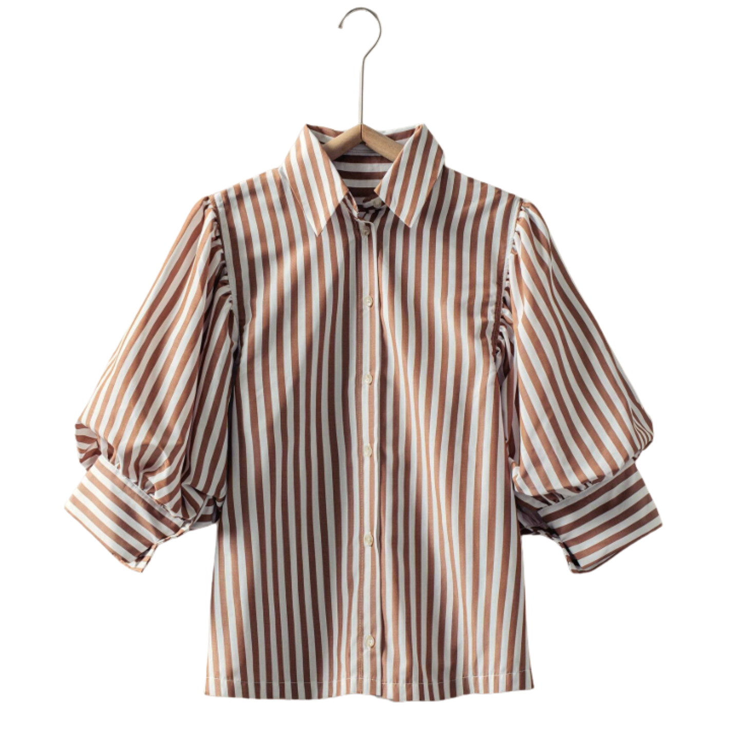 WESTERN BOHO DROP WAIST BLOUSE BROWN
