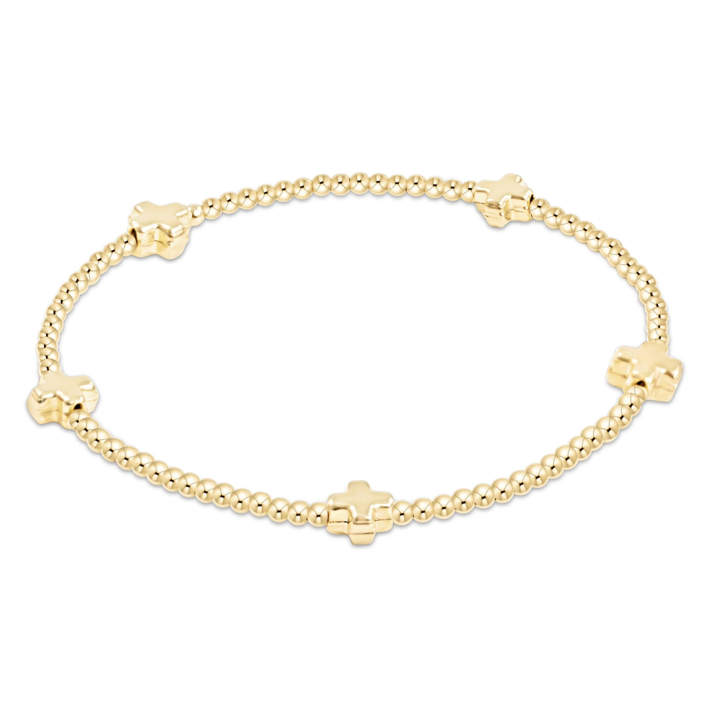 2MM SIGNATURE SMALL CROSS BRACELET GOLD