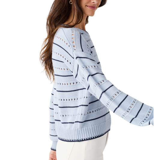 DARBY STRIPE SWEATER SKYLINE