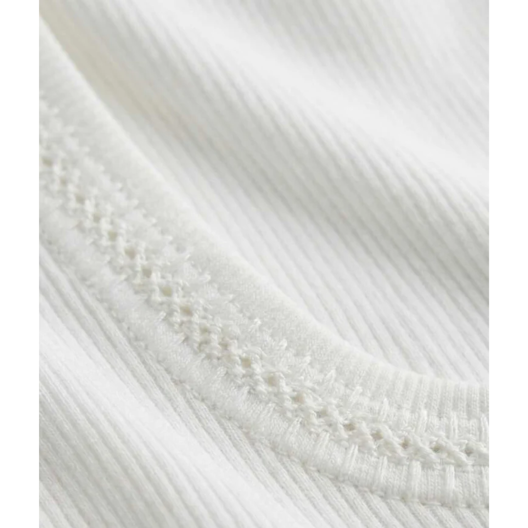 LARKIN EMBROIDERED TANK WHITE