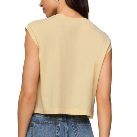 FLEX SLEEVELESS TEE LEMON CHIFFON