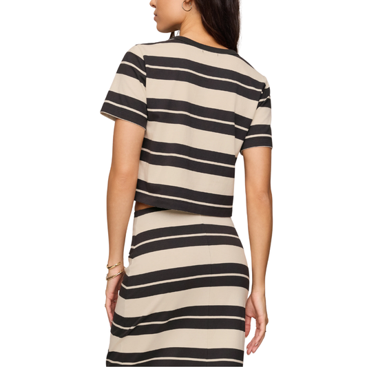 STELLAN STRIPED TEE ASH BLACK
