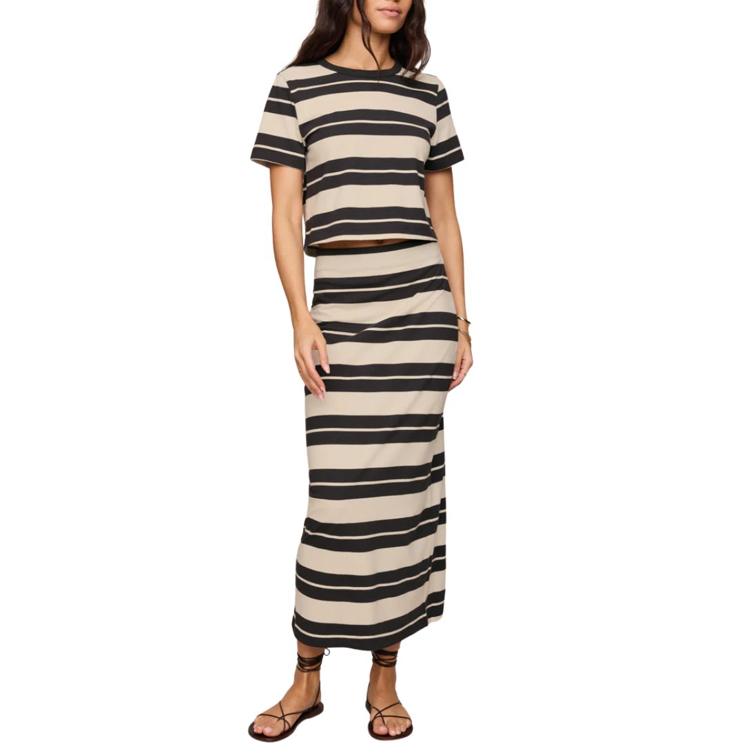STELLAN STRIPED TEE ASH BLACK