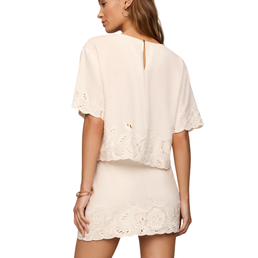 DAYA EMBROIDERED TOP WHITE