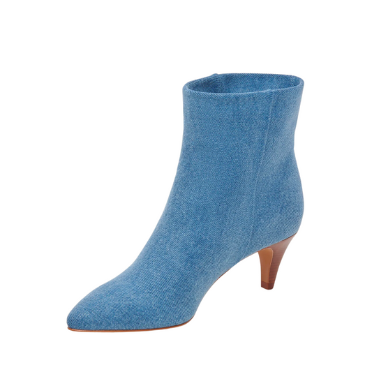 DEE KITTEN HEEL BOOTIE BLUE DENIM