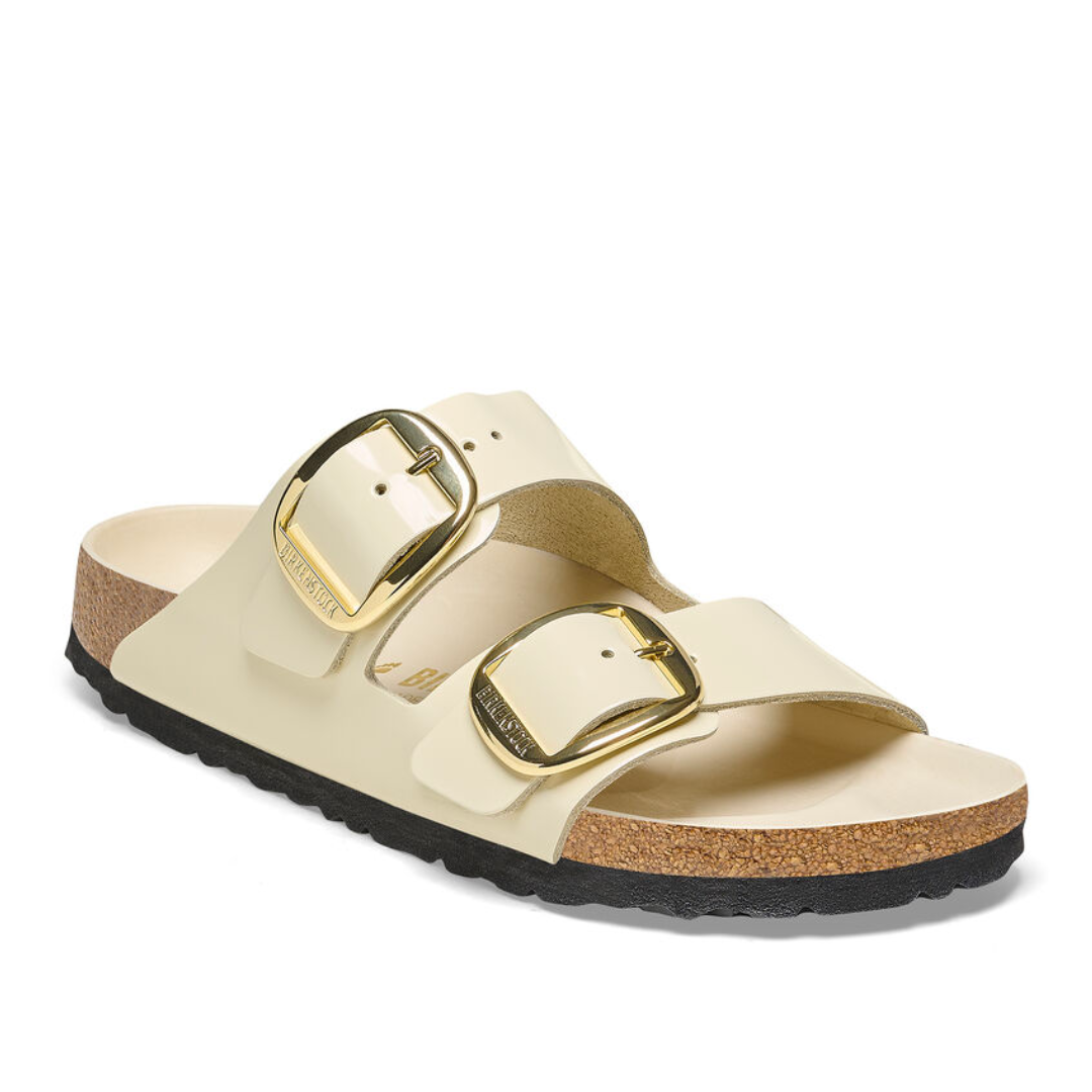 ARIZONA BIG BUCKLE SANDAL HIGH SHINE ECRU