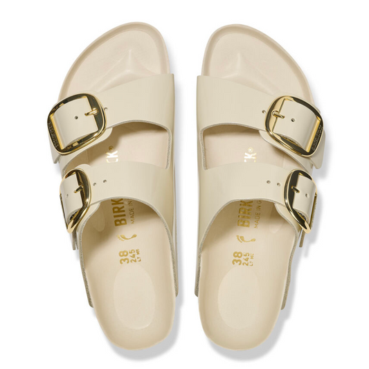 ARIZONA BIG BUCKLE SANDAL HIGH SHINE ECRU