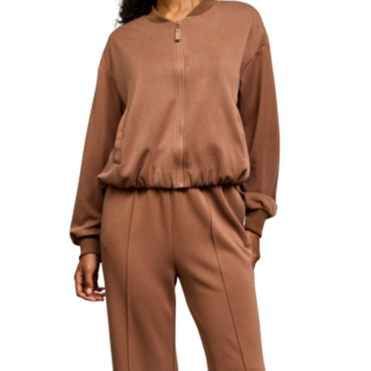 SOFT BOMBER JACKET BROWN