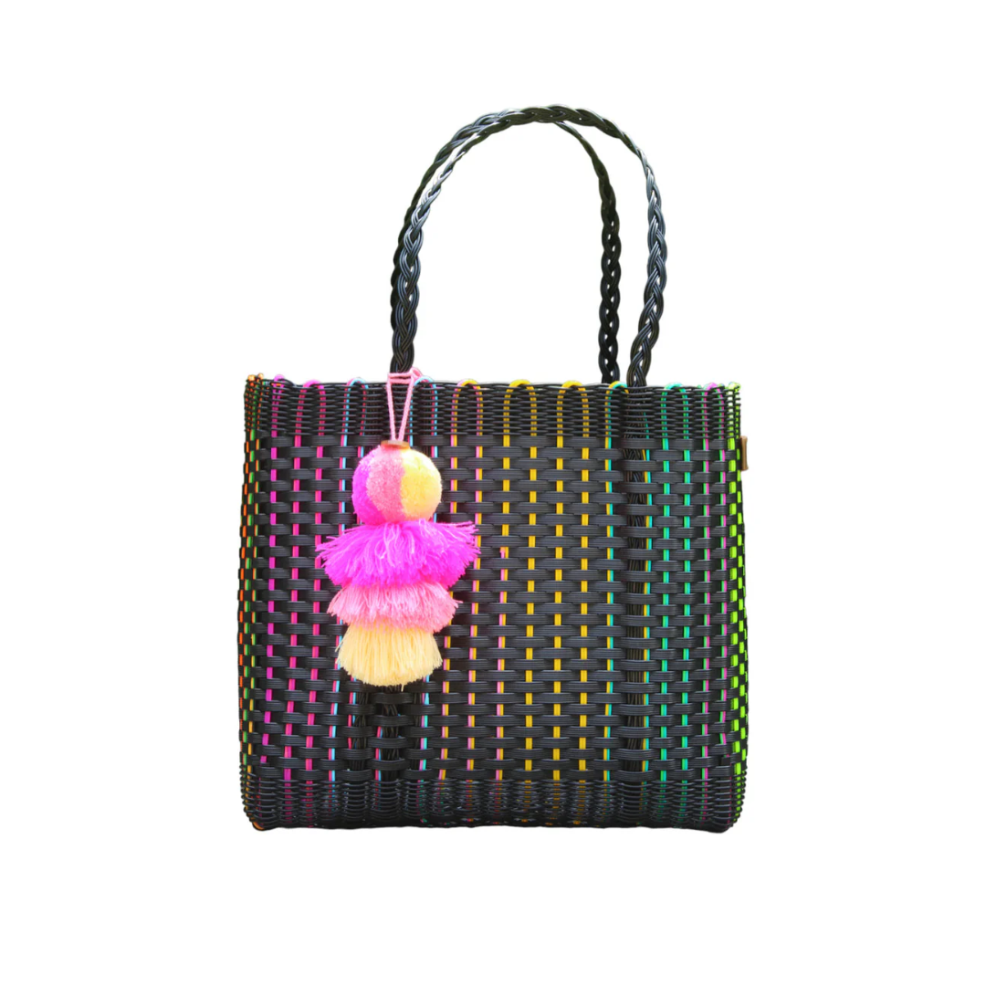 MEDIUM CITRON TOTE BLACK IRIS