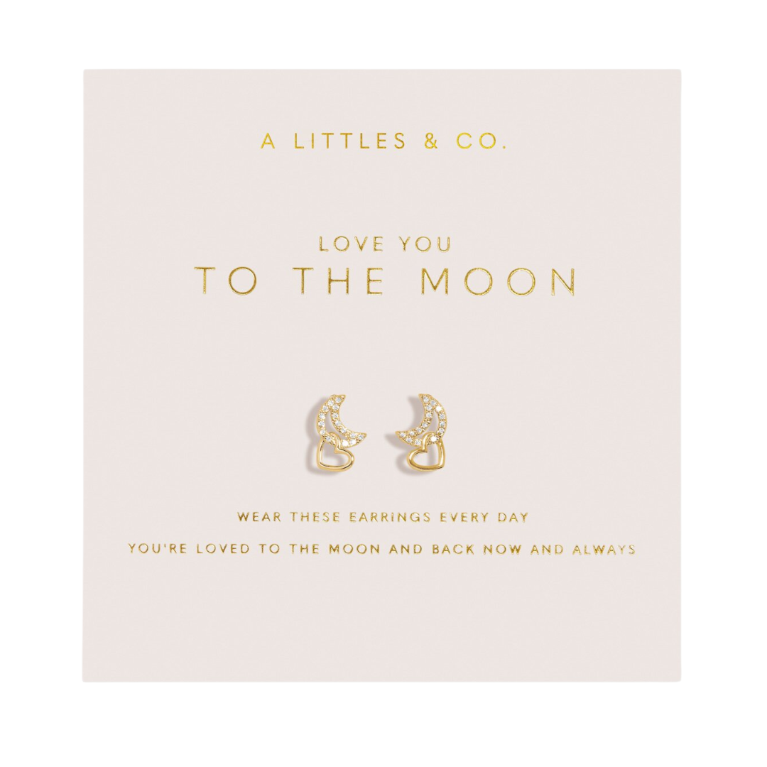 LOVE YOU TO THE MOON EARRING