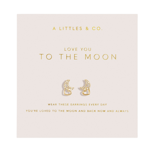 LOVE YOU TO THE MOON EARRING