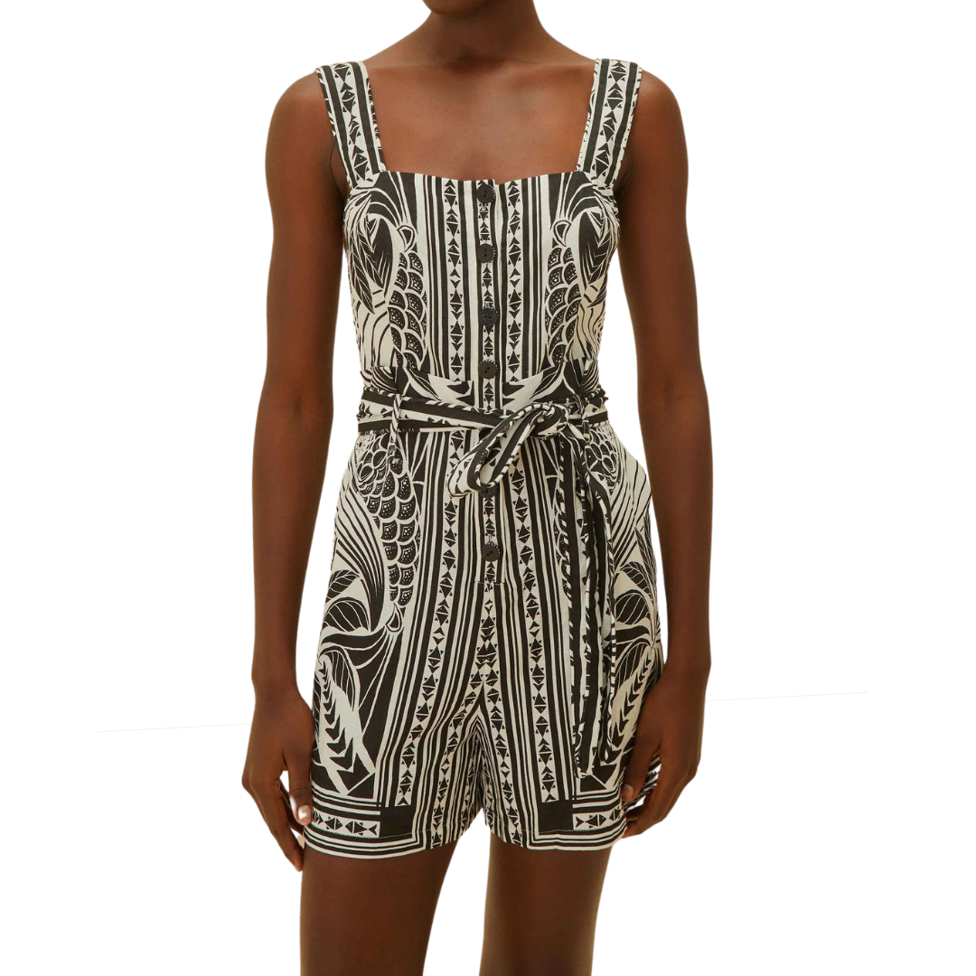 MONOCHROME SCARF ROMPER